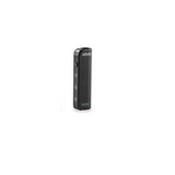 Front view of the Ooze Novex 510 extract battery in sleek black. This compact, palm-sized vaporizer battery offers a highly discreet and ergonomic design perfect for comfortably powering your favorite 510-threaded oil cartridges.