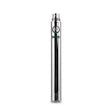 front view of a single Ooze Twist 900mAh vape battery in metalic chrome. Boasting an upgraded 900mAh capacity cell, this discreet and highly portable 510-thread vape pen delivers extended vaping sessions without the need for constant recharging.