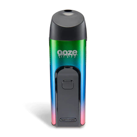 Front view of the Ooze Verge 2500mAh dry herb vaporizer in vibrant rainbow. This premium, travel-friendly flower vaporizer features a powerful battery and an advanced triple heating system for highly efficient, even extraction.