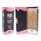 Front view of the Pop Cones king size 400ct bulk packaging in a branded cardboard carton. This massive 400-count wholesale box provides dispensaries, processors, and heavy consumers with an uninterrupted supply of premium pre-rolled cones.