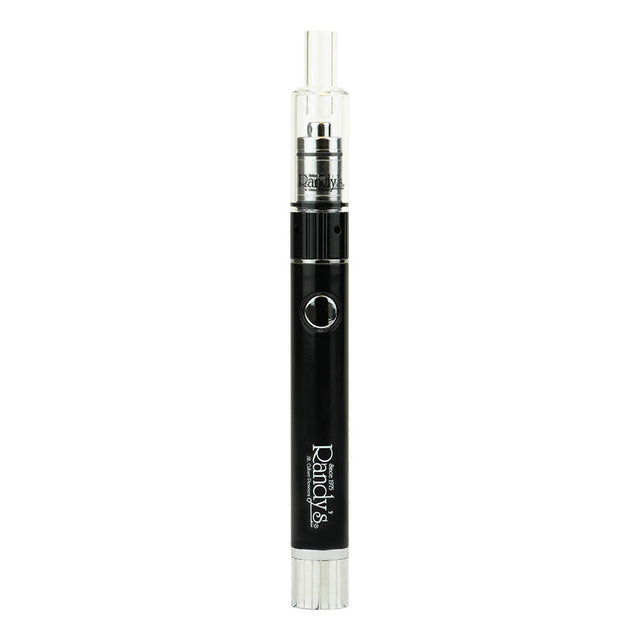 Front view of the Randy's Glide concentrate vaporizer pen in sleek matte black. This highly portable, pen-style device is designed for seamless, on-the-go consumption of your favorite wax extracts and thick concentrates.