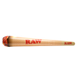 Front angled view of the RAW 10-Foot Inflatable Cone Display Prop in natural light brown. This massive, eye-catching inflatable replica of a classic RAW pre-roll is perfect for smoke shop window displays, trade shows, and festival events to instantly draw in a crowd.