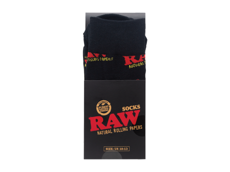 Flat lay view of the underside and sole of the RAW Black Crew Socks in deep black. The reinforced contrast stitching on the heel and toe cushions high-impact areas to offer maximum comfort and durability during daily wear.