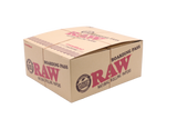 Angled overhead view of the open RAW boarding pass portable tray display in brown and tan. These compact rolling trays feature raised, curved edges to neatly contain materials and prevent tabletop spills.