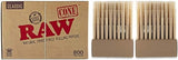 Angled overhead view of the RAW Classic King Size Bulk Cones box in natural brown. Showcasing the bulk packaging opened to reveal the neatly stacked layers of pre-rolls, this 800-count case is perfectly organized for high-volume commercial filling operations.