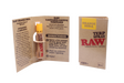 Angled overhead view of the open RAW Terpene Spray Orange Soda showing the individual 5mL bottles. Crafted using genuine terpene isolates to generate recognizable scents without harsh chemical additives.