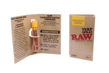 Angled overhead view of the open RAW Terpene Spray Orange Soda showing the individual 5mL bottles. Crafted using genuine terpene isolates to generate recognizable scents without harsh chemical additives.