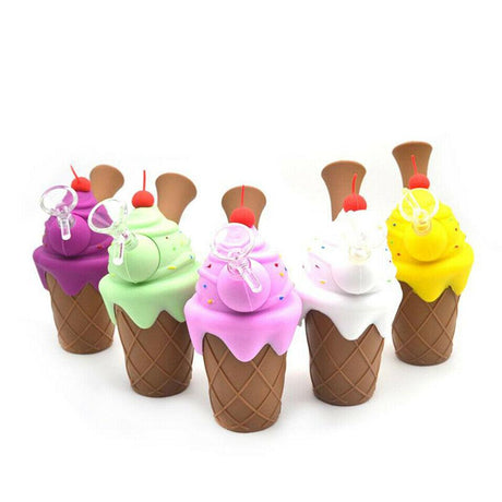 Silicone Ice Cream Water Pipe - Assorted Colors