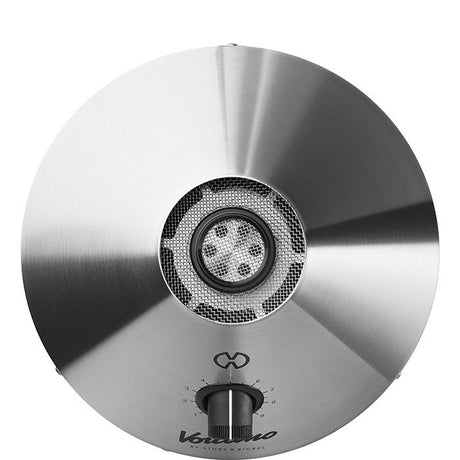 Top-down angled view of the Storz & Bickel Volcano Classic heating chamber. The spacious filling chamber and high-performance convection heating element ensure maximum flavor and extraction from dry herbs.