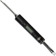 Front facing view of the Stratus Temperature Reader Dab Tool in sleek black. This digital dabbing accessory reads the exact temperature of your quartz banger in real-time to ensure perfect, flavorful low-temperature extract hits.
