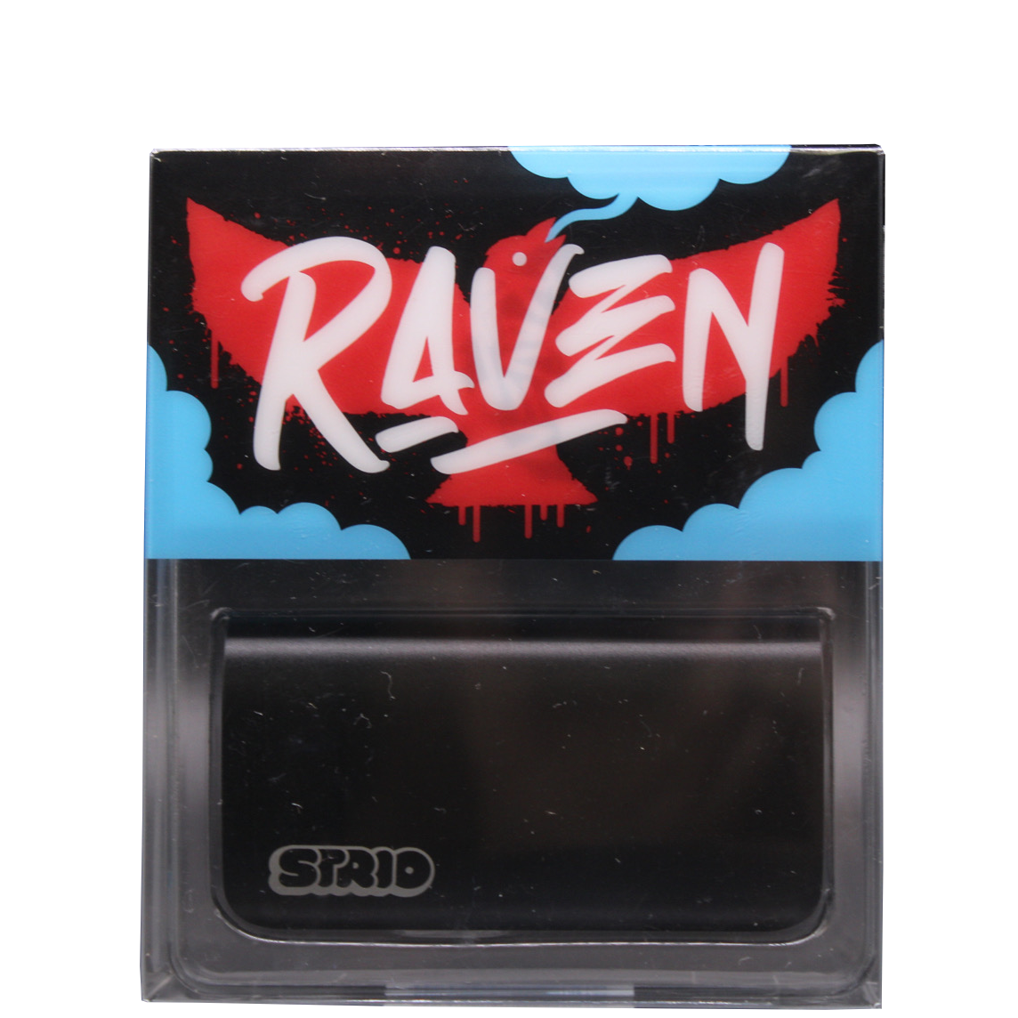 Front view of the Strio Raven 600mAh cartridge battery mod in sleek matte black. This compact, ergonomic 510-thread battery completely conceals your standard oil cartridges for a highly stealthy and protected vaping experience.
