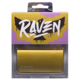 Front view of the Strio Raven 600mAh cartridge battery mod in gold. This compact, ergonomic 510-thread battery completely conceals your standard oil cartridges for a highly stealthy and protected vaping experience.