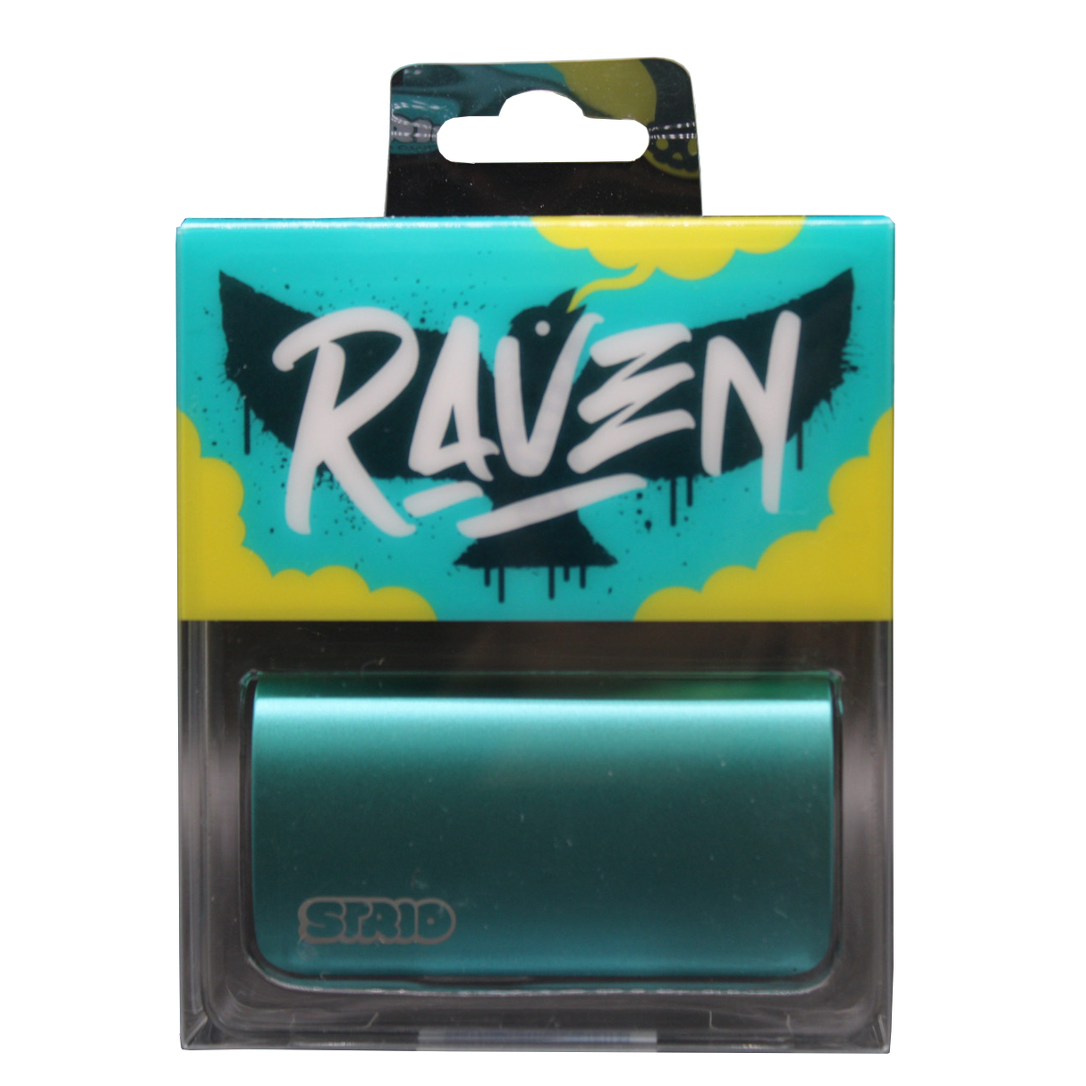 Front view of the Strio Raven 600mAh cartridge battery mod in teal. This compact, ergonomic 510-thread battery completely conceals your standard oil cartridges for a highly stealthy and protected vaping experience.