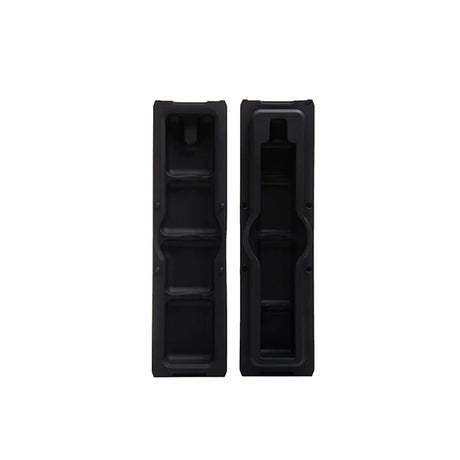 Front view of the Sunakin Sunpipe H2OG shock-resistant silicone case in solid black. This custom-fit protective sleeve wraps seamlessly around the glass water chamber to prevent accidental breaks and shattering during travel.