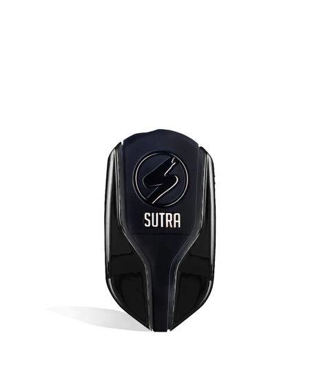 Front view of the Sutra Squeeze 4 Temp vaporizer in sleek black. This highly ergonomic, flask-shaped 510-thread battery is perfectly contoured to fit naturally in the palm of your hand for stealthy, comfortable oil cartridge vaping.