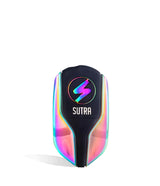 Front view of the Sutra Squeeze 4 Temp vaporizer in sleek rainbow. This highly ergonomic, flask-shaped 510-thread battery is perfectly contoured to fit naturally in the palm of your hand for stealthy, comfortable oil cartridge vaping.