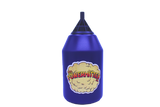 Front view of The PowerHitter contactless smoking device in classic blue and black. This innovative squeeze bottle captures and funnels smoke to allow for safe, sanitary sharing without any lip contact.