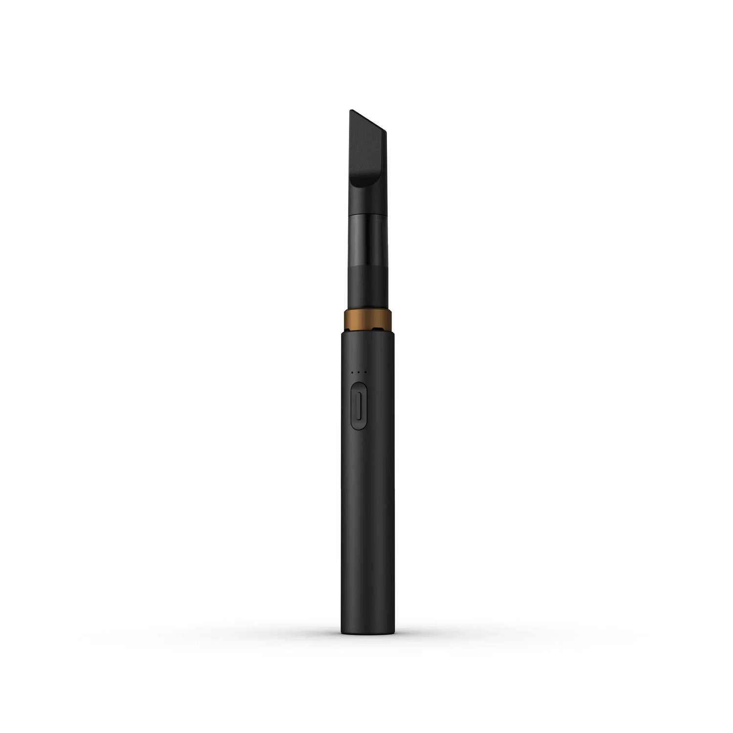 Front view of the Vessel Core 510 thread battery in matte black. This compact device offers four distinct variable voltage settings so users can easily customize their vapor cloud production.