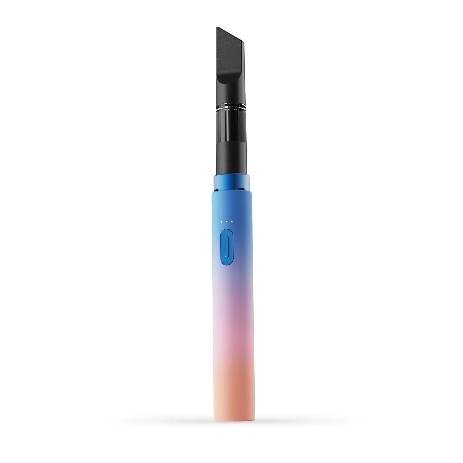 Front view of the Vessel Core 510 thread battery in dusk blue. This universally compatible power unit is engineered to work seamlessly with most standard 510-threaded plant extract cartridges.