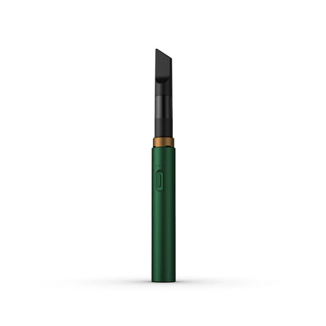 Front view of the Vessel Core 510 thread battery in emerald green. It utilizes a recessed 510 collar design to securely connect the cartridge while ensuring perfectly tuned airflow.