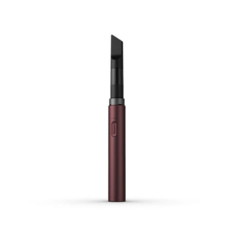 Front view of the Vessel Core 510 thread battery in merlot red. This highly portable vaporizer features integrated smart LED light indicators to visually monitor remaining battery life and active voltage levels.