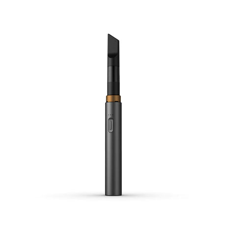 Front view of the Vessel Core 510 thread battery in stone grey. The intuitive single-button interface makes operating and adjusting this portable oil vape pen incredibly simple for everyday use.