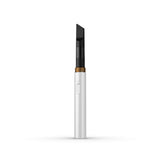 Front view of the Vessel Core 510 thread battery in crisp white. Its base houses a modern USB-C charging port for rapid, hassle-free power replenishment while on the go.