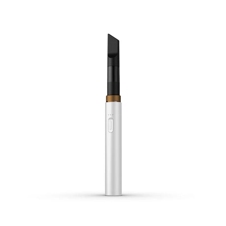 Front view of the Vessel Core 510 thread battery in crisp white. Its base houses a modern USB-C charging port for rapid, hassle-free power replenishment while on the go.