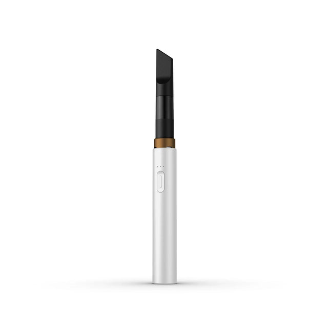 Front view of the Vessel Core 510 thread battery in crisp white. Its base houses a modern USB-C charging port for rapid, hassle-free power replenishment while on the go.