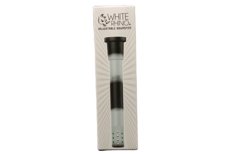 white rhino adjustable downstem in a black and white color combination.