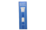 white rhino adjustable downstem in a white and blue color combination.