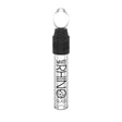 Side profile view of a single White Rhino glass chillum showcasing its clear glass body and sleek black silicone cap. This 4.25-inch compact pipe allows you to pre-pack your dry herbs securely for convenient, mess-free travel.