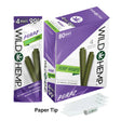 Angled overhead view of the Wild Hemp Wraps 4-Pack in an assortment of vibrant 20-count display boxes. Made from 100% natural hemp, these tobacco-free wraps provide a slow, smooth burn and come with four wraps per resealable pouch.