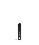 Front view of the Wulf Flat Mini cartridge vaporizer battery in black red splatter. The single-button interface controls a 10-second preheat setting to effortlessly clear out and prime thicker oil cartridges.