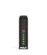 Front view of the Wulf Flora portable dry herb vaporizer limited edition in a striking black and red spatter finish. This sleek, travel-friendly flower vaporizer features an anodized aluminum chassis and precision temperature control for optimal flavor extraction.