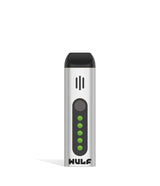 Front view of the Wulf Flora portable dry herb vaporizer in a white finish. This sleek, travel-friendly flower vaporizer features an anodized aluminum chassis and precision temperature control for optimal flavor extraction.