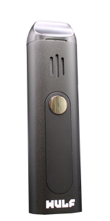 Angled view of the Wulf Mods Flora vaporizer in purple and black splatter. This portable dry herb vaporizer features an anodized aluminum chassis and rapid heating for on-the-go sessions.