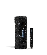 Front view of the Wulf Uni Pro Max cartridge vaporizer showcasing its signature colorful splatter finish on a black chassis. This dynamic 510-threaded box mod features a crystal-clear LED screen and a 650mAh battery for highly customized sessions.