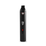 Front view of the Wulf Vape Classic dry herb vaporizer in black. This highly portable, one-handed device features a smooth, compressed design allowing for the discreet and efficient vaporization of your favorite dried blends.