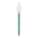 Front standing view of the Yocan Dive Mini Vaporizer Pen Kit in a subtle azure green finish. This portable dual-mode concentrate device functions as both a standard dab pen and an electronic nectar collector.