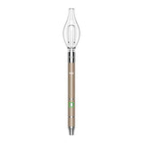 Front standing view of the Yocan Dive Mini Vaporizer Pen Kit in elegant champagne gold. This portable dual-mode concentrate device functions as both a standard dab pen and an electronic nectar collector.