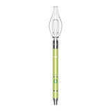 Front standing view of the Yocan Dive Mini Vaporizer Pen Kit in vibrant green. This portable dual-mode concentrate device functions as both a standard dab pen and an electronic nectar collector.
