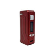 Front profile view of the Yocan UNI Plus portable mod in burgundy. This highly versatile cartridge vaporizer features an ergonomic chassis and extended battery life for longer, uninterrupted daily vaping sessions.