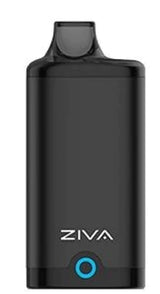 Front view of a single Yocan Ziva 650mAh 510 battery in matte black. This smart auto-draw vaporizer features a discreet, concealed design that completely hides standard 510-threaded cartridges up to 2 grams for ultimate stealth vaping.
