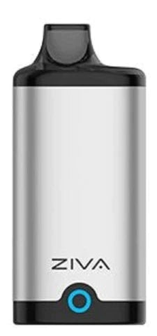 Front view of a single Yocan Ziva 650mAh 510 battery in matte silver. This smart auto-draw vaporizer features a discreet, concealed design that completely hides standard 510-threaded cartridges up to 2 grams for ultimate stealth vaping.